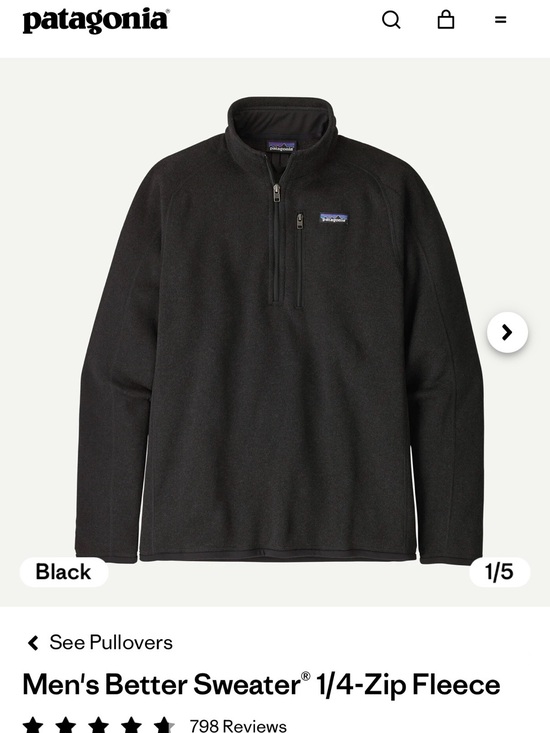 Patagonia Other - Patagonia Black 1/4‑Zip Fleece Pullover